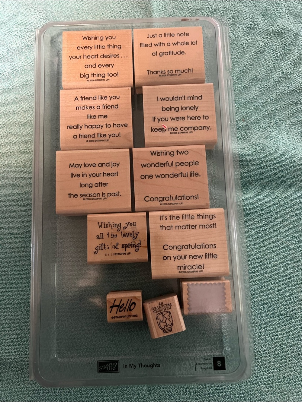 New Stampin' Up! Wooden Sentiment Stamp Set
